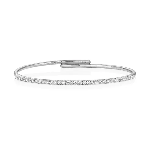 Diamond Flexi Bangle 18ct White Gold 0.75ct